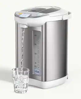 Sugift - Electric Water Boiler And Warmer Hot Water Dispenser 5L 5.28 Qt With Rotating Base - Silver