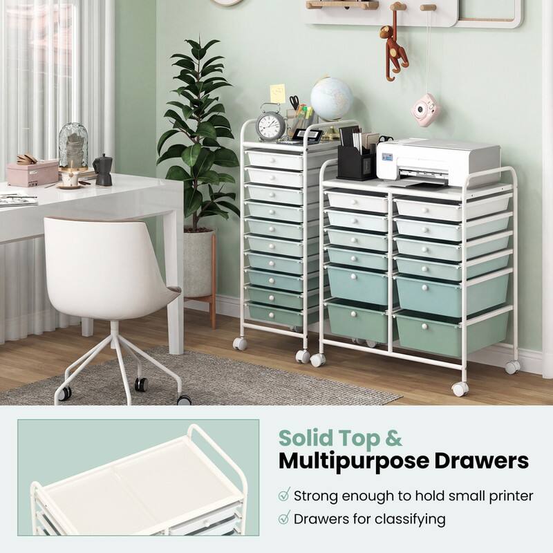Solid Top & Multipurpose Drawers

- Strong enough to hold small printer
- Drawers for classifying