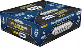2025-26 Panini Prizm FIFA Soccer Trading Cards Retail Box – 24 Packs, 4 Cards Per Pack – 96 Cards Total
