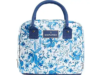 Front. Fit & Fresh - Simplified Lunch Bag - Blue Floral.