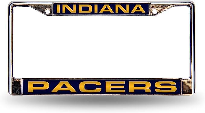 Indiana Pacers Basketball Chrome Metal Laser Cut License Plate Frame