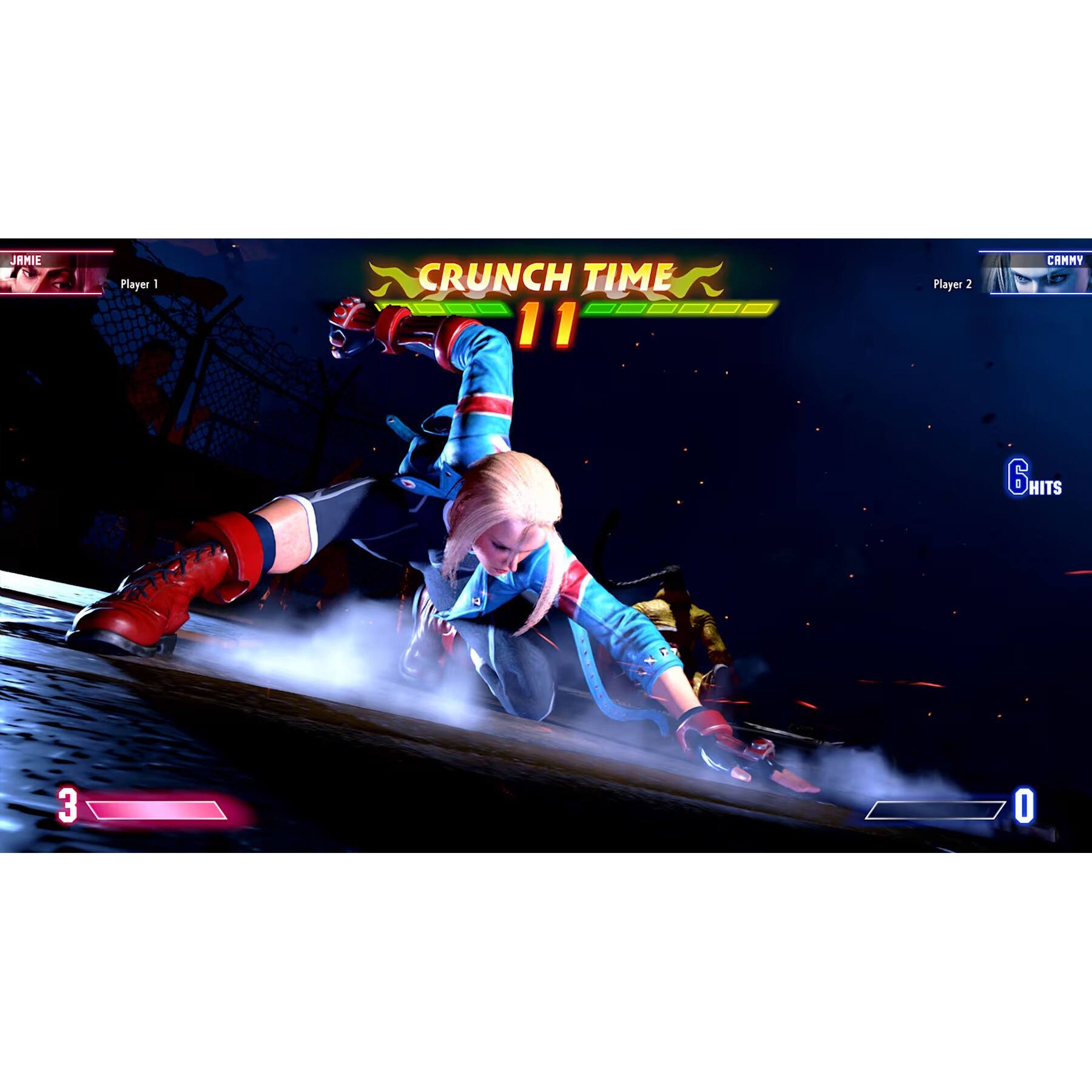 JAMIE Player 1  
CRUNCH TIME 11 1 1  
Player 2 CAMMY 6HITS  
HITS ATM C7 3 0