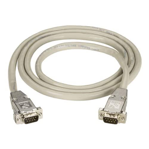 Black Box Network Services - RS232 Shielded Cable - Metal Hood, DB9 Male/Male, 10-ft. (3.0-m)