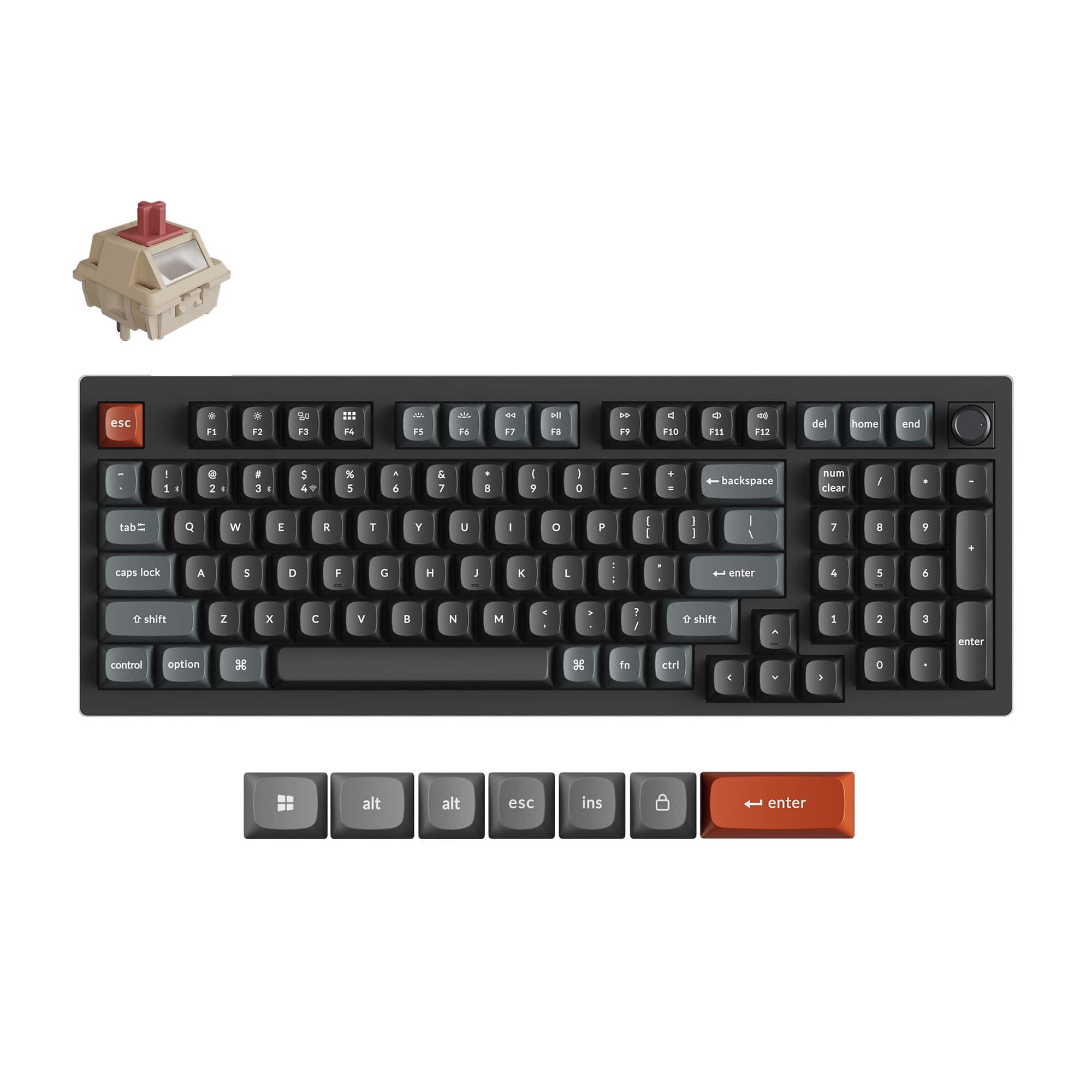 Keychron - V5 Ultra 8k 96% Custom Red Switch Mechanical Gaming Keyboard with Programmable ZMK Launcher Software - Black price history on PriceWatchPro