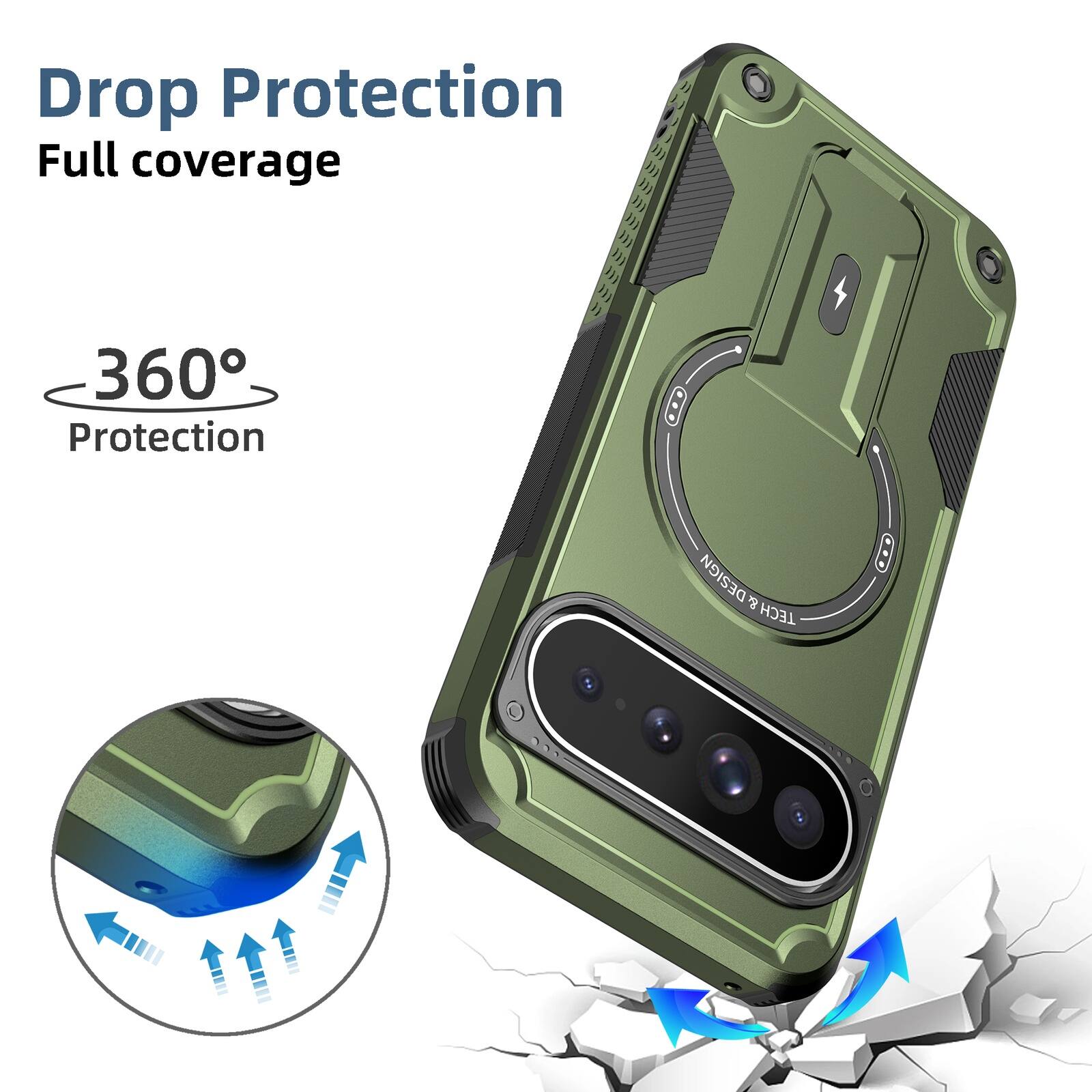 Drop Protection  
Full coverage  
360° Protection  
DESIGN TECH