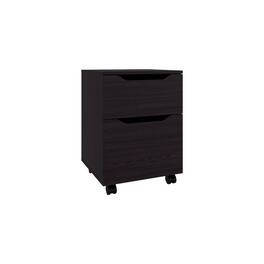 TuHome - Open Shelves Nightstand With One Door, Bedside Table For Bedroom Storage - Black