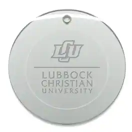 Jardine - Lubbock Christian Chaparral 3'' Round Glass Ornament - Multicolor