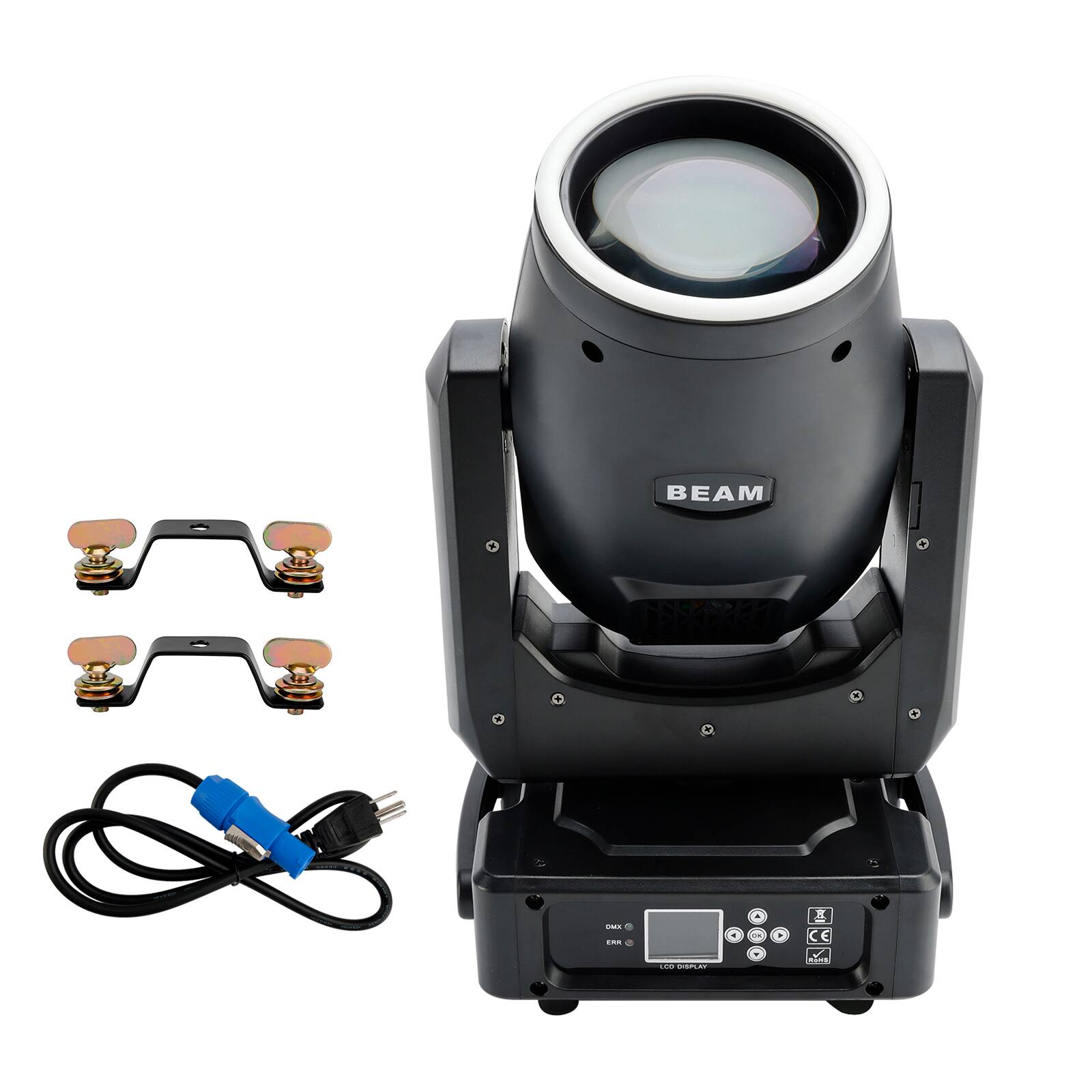 Angle. Topteng - 300W 9R RGBW Moving Head Beam Light - DMX512 Control, 2° Narrow Beam, 13 Gobos & 8/24 Prism, for Stage/DJ/Disco.