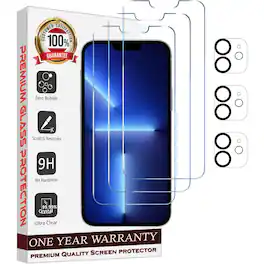 Entronix - Clear Screen Protector & Camera Lens Protector Compatible with iPhone 11 - 6-Piece Combo - Transparent
