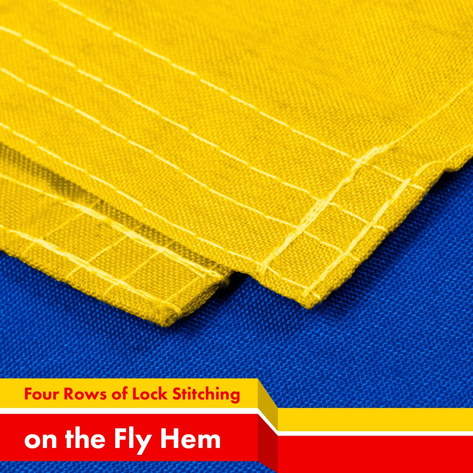 Four Rows of Lock Stitching on the Fly Hem