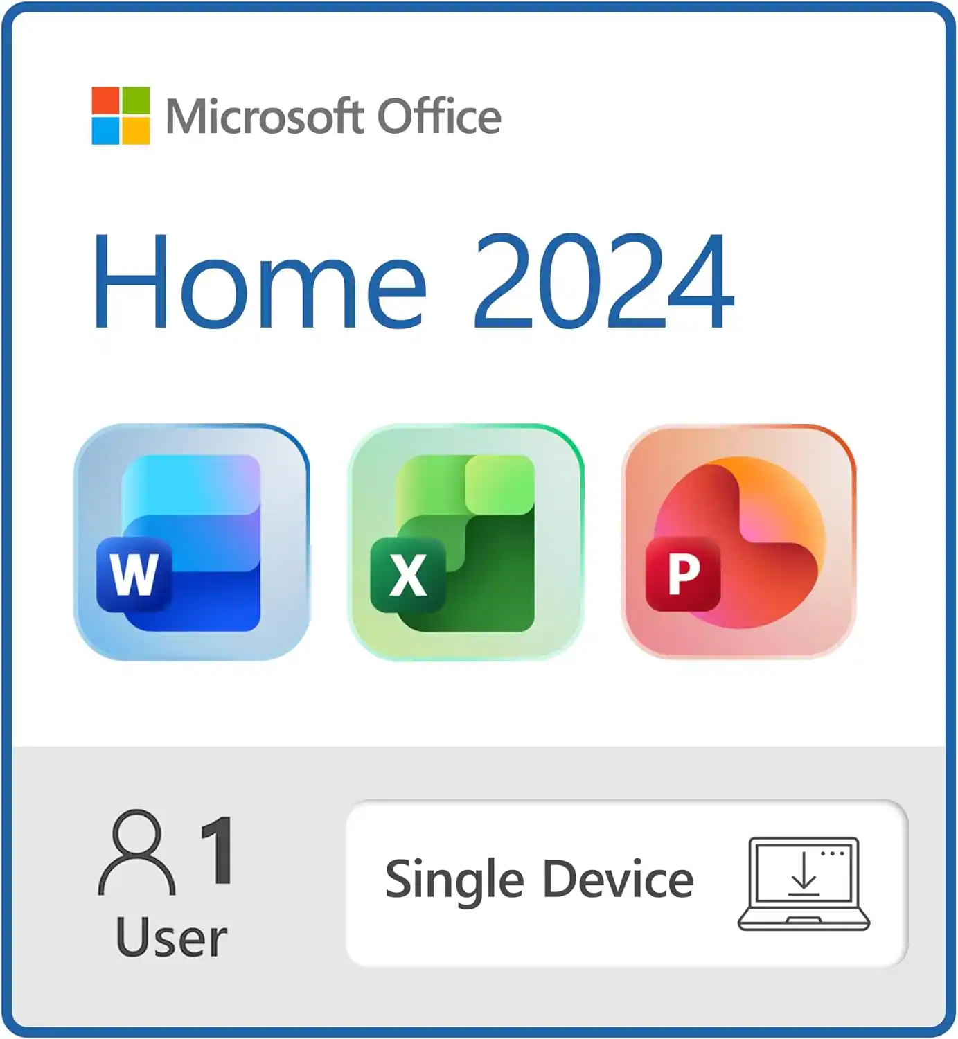 Microsoft Office Home 2024  
W X P  
1 User  
Single Device