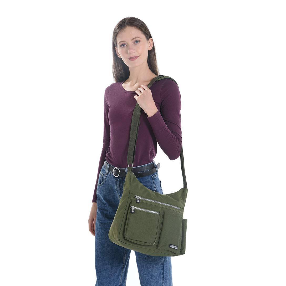 Back. Fabibe - Crossbody Bag With Anti Rfid Pocket - Women Lightweight Water-resistant Purse. Safe and reliable: with a. - Black.
