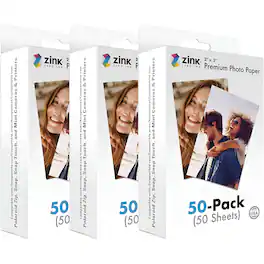 Zink - 2x3 Premium Instant Photo Paper 150 Pack, Smudge Proof, Water Resistant, Sticky Back Prints