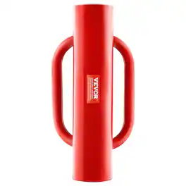 VEVOR - Fence Post Driver with Handles, 2.7 in Inner Diameter T Post Pole Pounder, 14LB Heavy Duty Carbon Steel Hand Post - Red