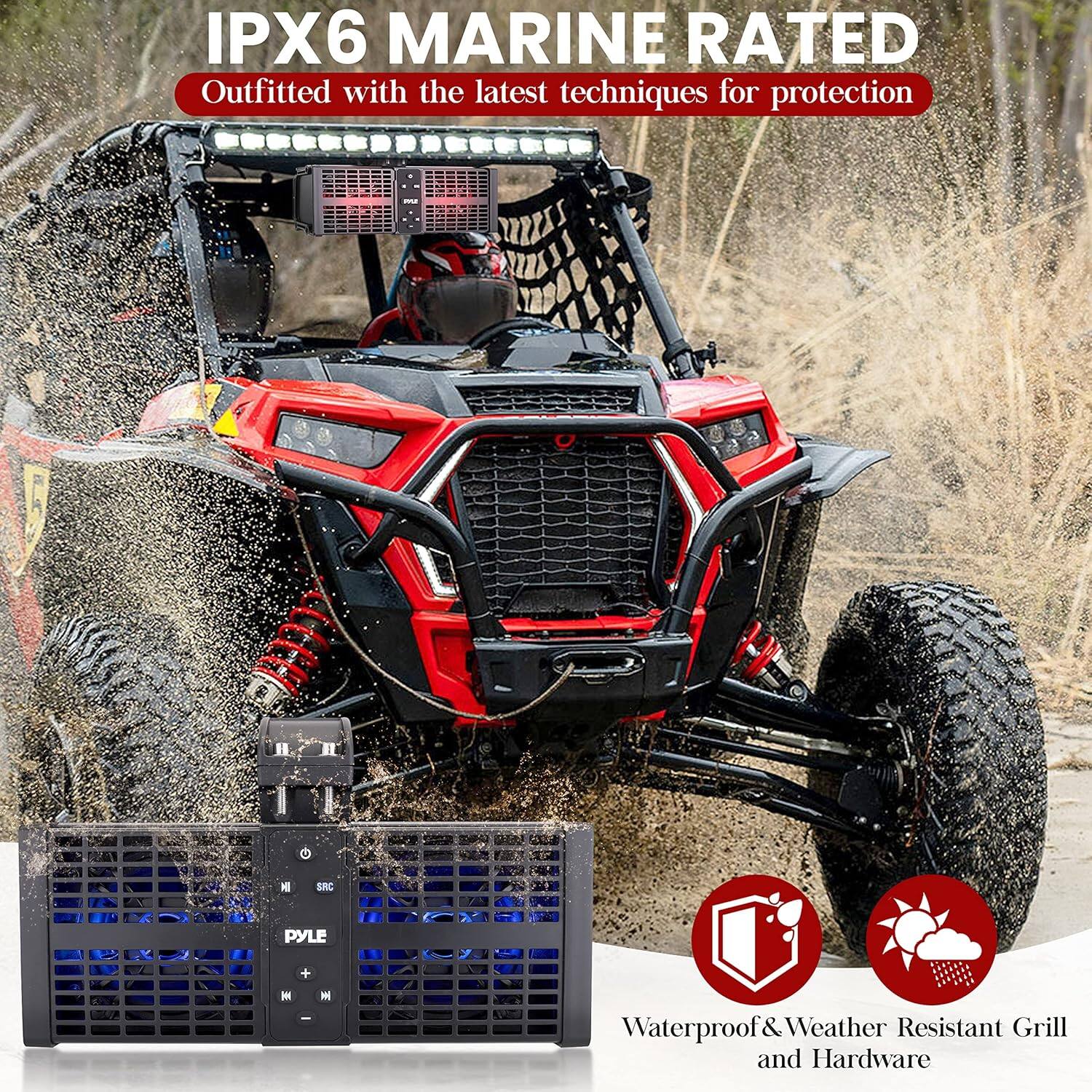 IPX6 MARINE RATED  
Outfitted with the latest techniques for protection  

Waterproof & Weather Resistant Grill and Hardware