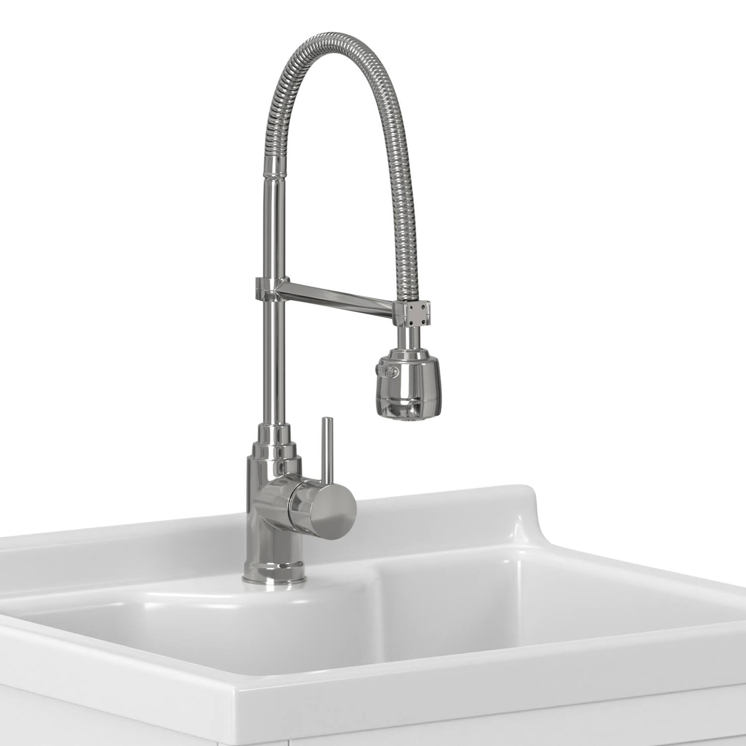 Alt View 7. Simpli Home - Hennessy Deluxe All-In-One 24-inch Laundry Cabinet with Faucet and ABS Sink - Pure White.