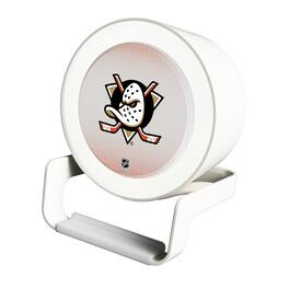 Keyscaper - Anaheim Ducks Linen Print Nightlight Charger & Bluetooth Speaker - White