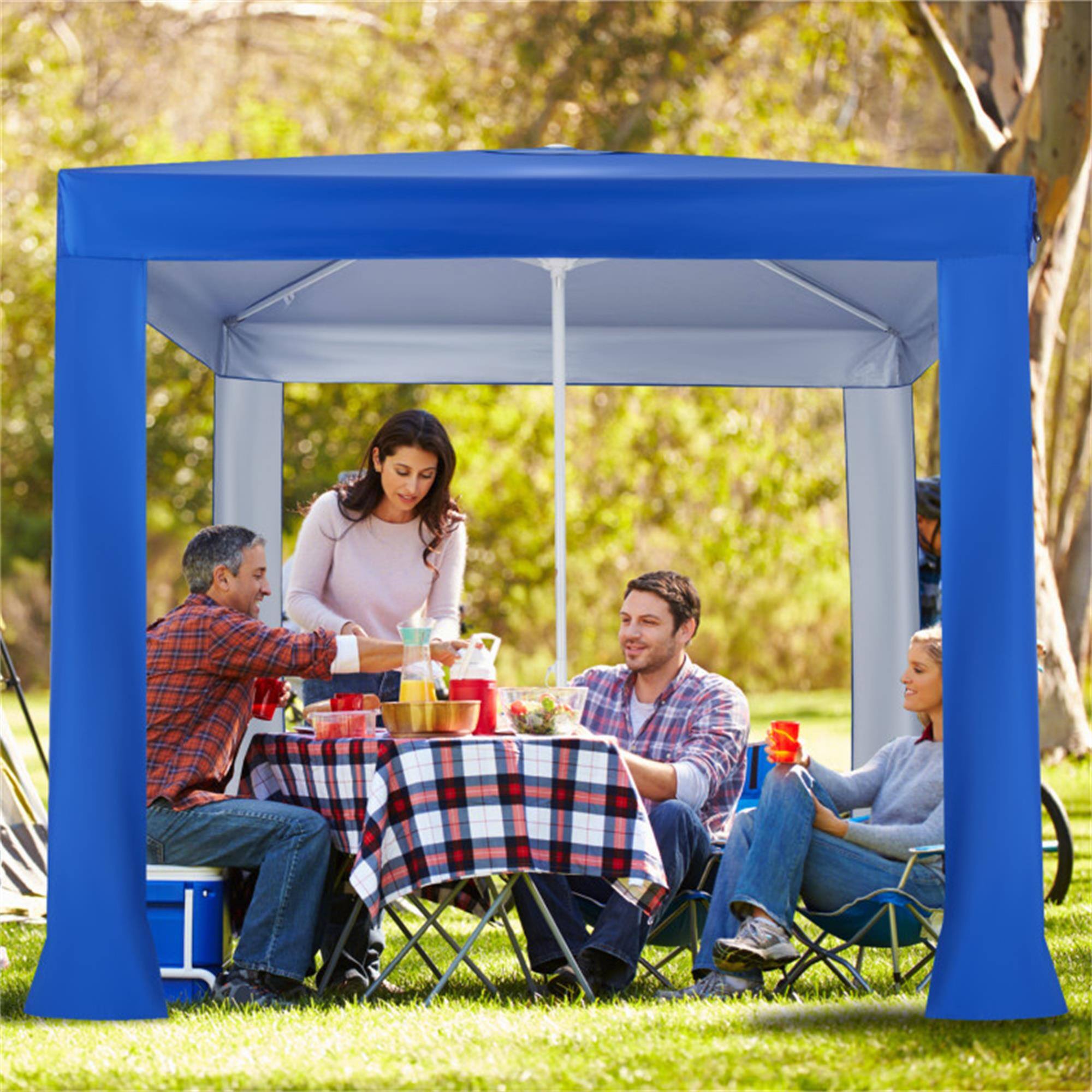 Alt View 2. Boyel Living - Blue Beach Canopy Tent 10-in W x 10-in D x 84-in H - Blue.