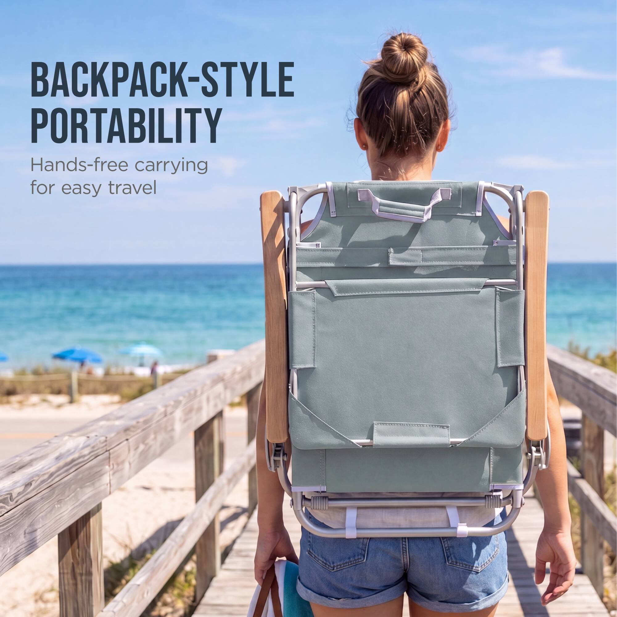 BACKPACK-STYLE PORTABILITY  
Hands-free carrying for easy travel