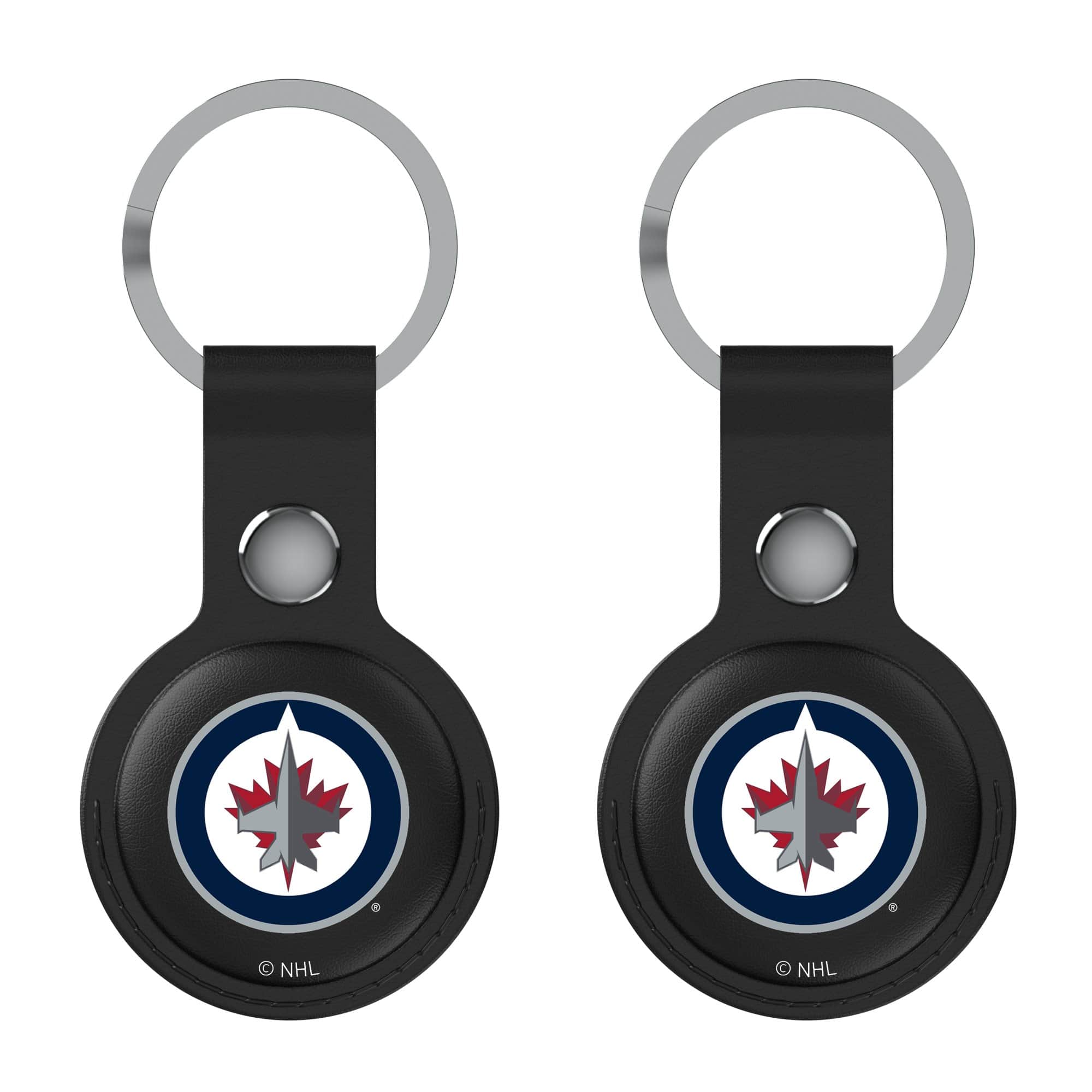 Keyscaper - Winnipeg Jets Two-Pack AirTag Holders - Black