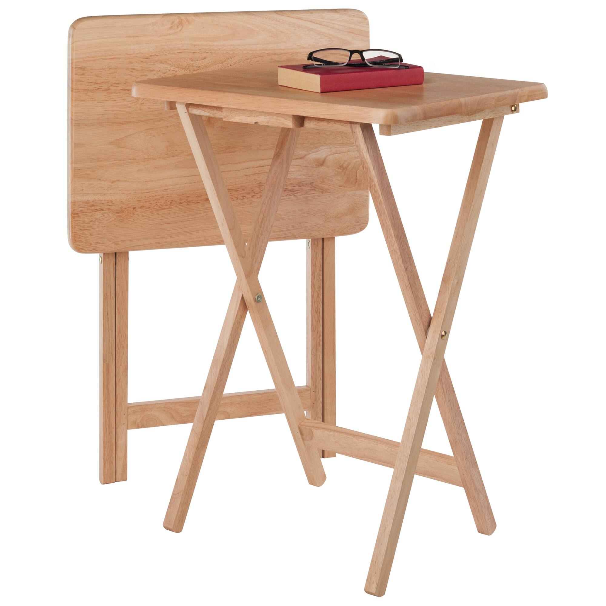 Alt View 6. Winsome Wood - Alex 2-Pc Snack Tables - Natural.