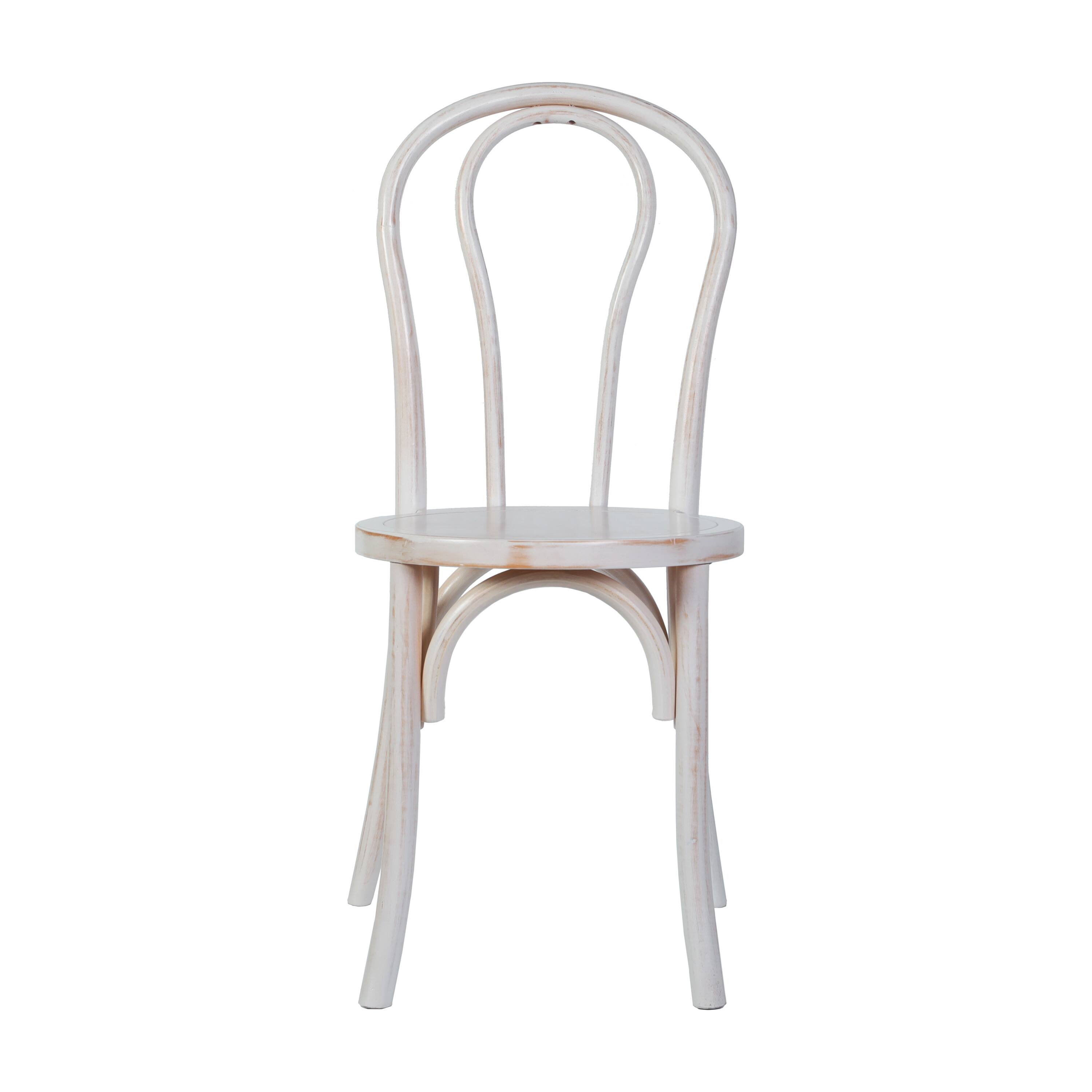 Alt View 8. Emma + Oliver - Swartz Solid Wood Thonet Style Stack Dining Chair - White Wash.