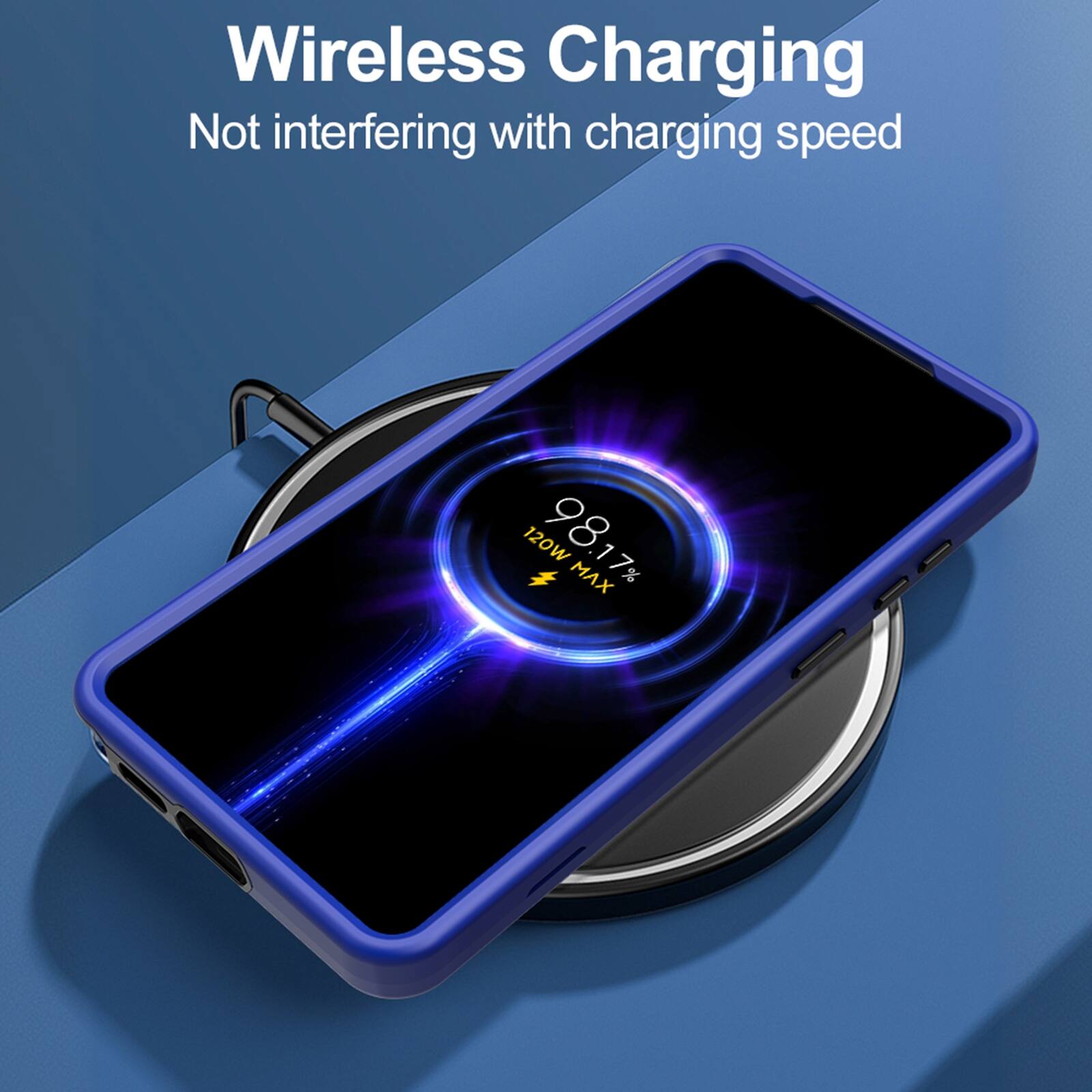 Wireless Charging  
Not interfering with charging speed  
120W 98.17% MAX