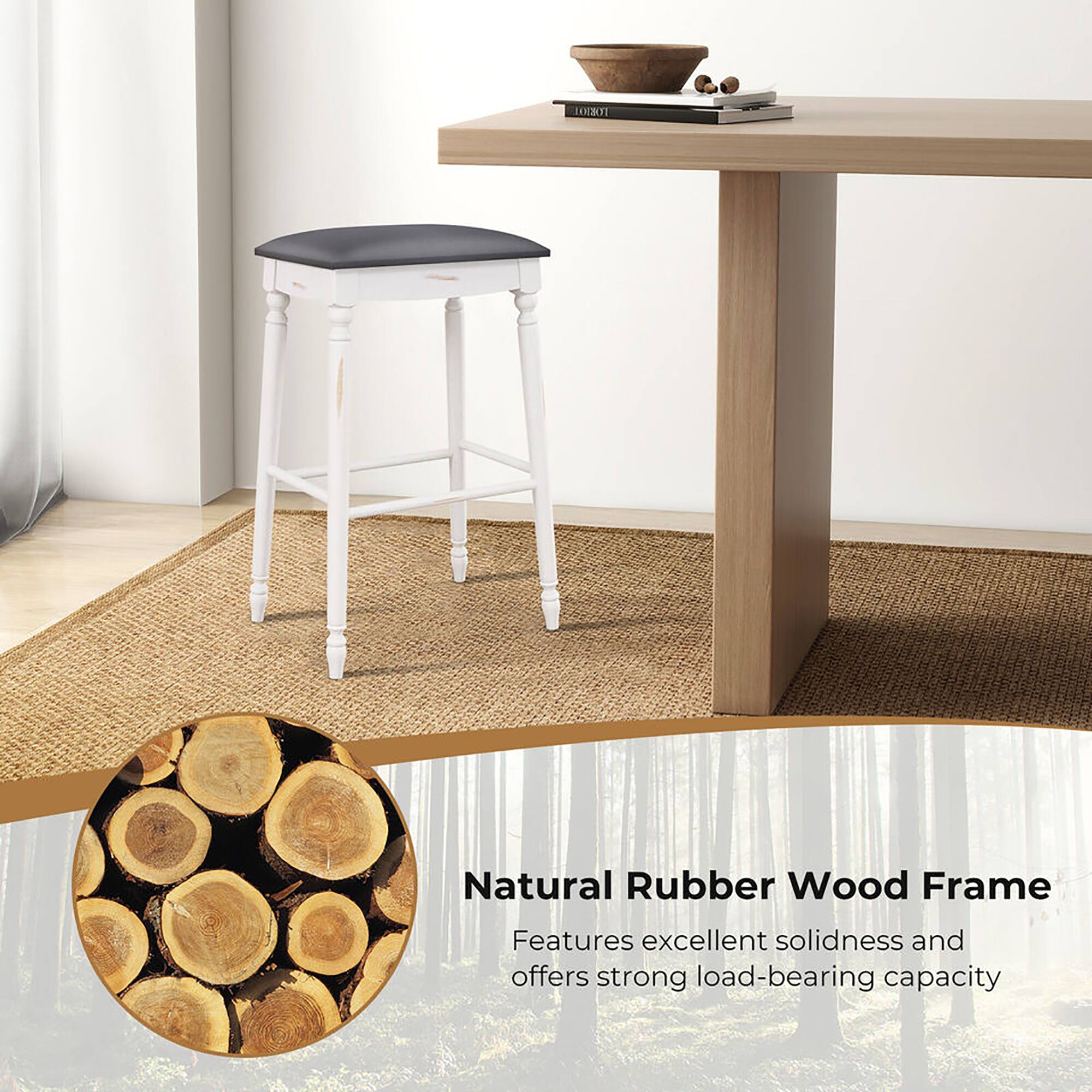 Natural Rubber Wood Frame
Features excellent solidness and offers strong load-bearing capacity