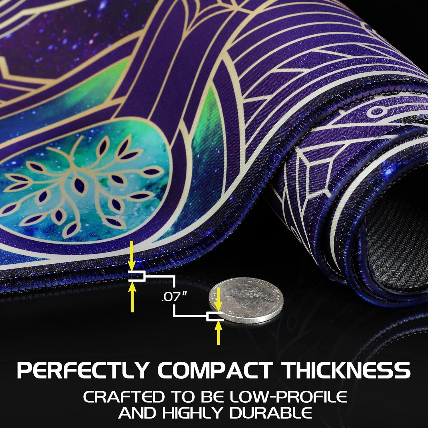 The text on the image reads: "0.07" PERFECTLY COMPACT THICKNESS CRAFTED TO BE LOW-PROFILE AND HIGHLY DURABLE.
