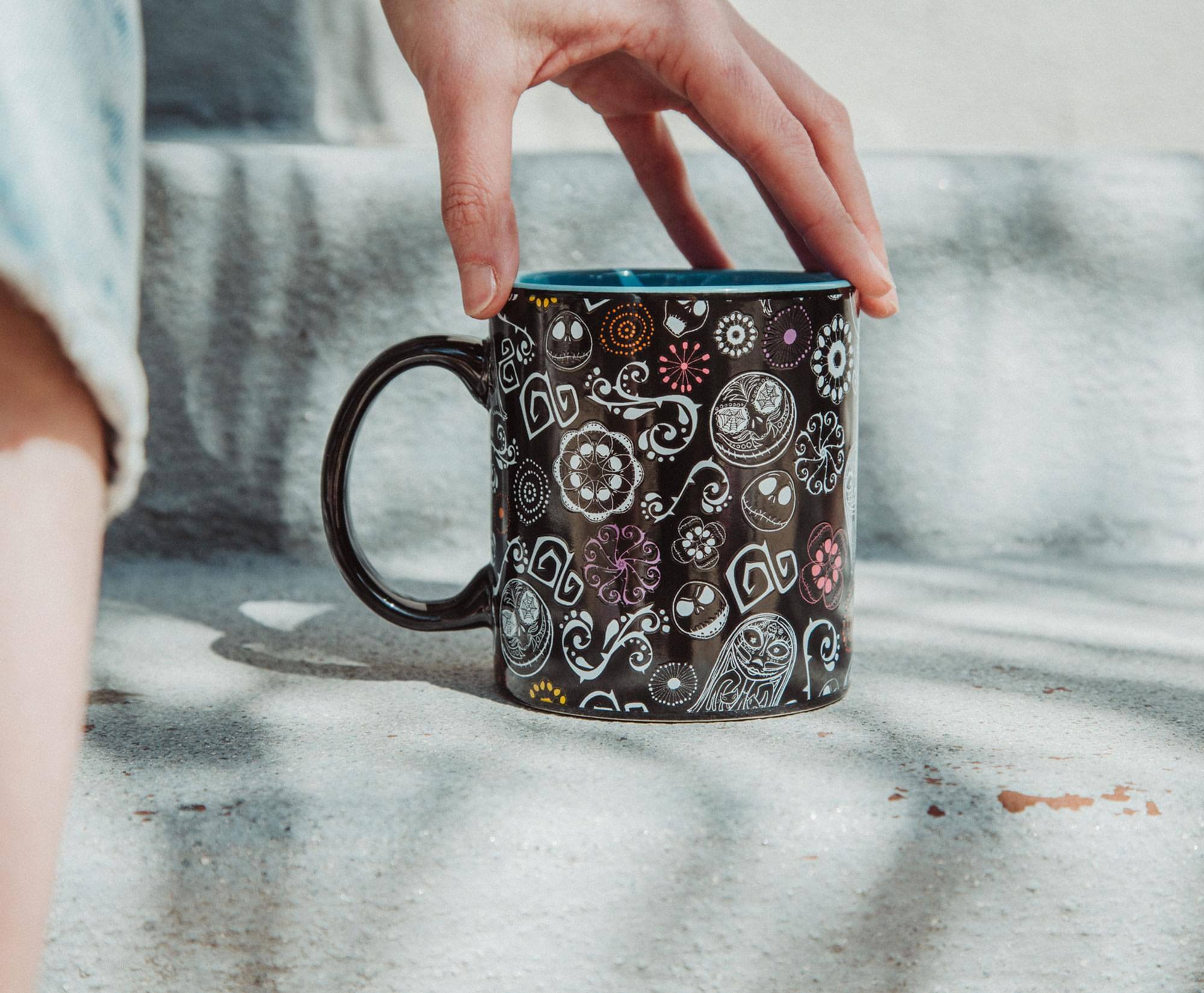 Alt View 3. Disney - Disney The Nightmare Before Christmas Sugar Skulls Ceramic Mug | Holds 20 Ounces - Black.