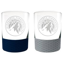 Great American Products - Minnesota Timberwolves 14oz. Commissioner Rocks Glass Two-Piece Set - Multicolor