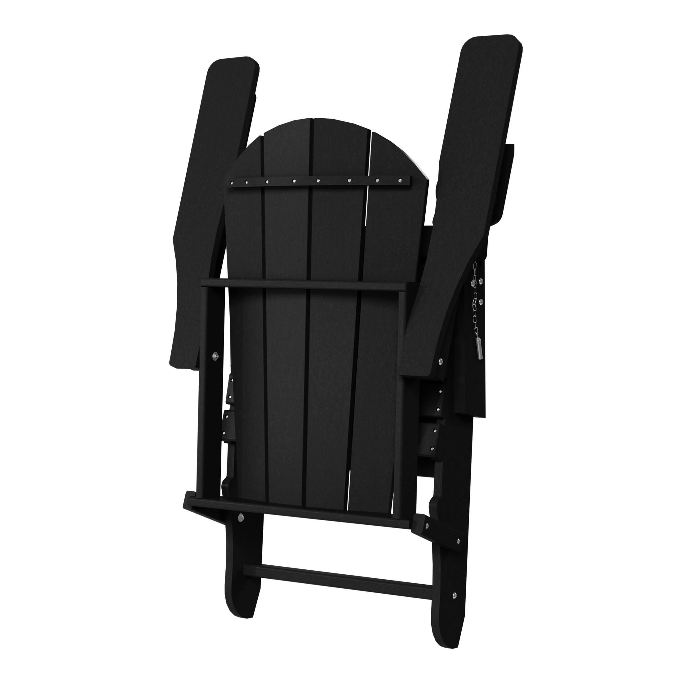Alt View 3. WestinTrends - WestinTrends Malibu Folding Adjustable Adirondack Chair with Retractable Ottoman and Cup Holder (Set of 2) - Black.