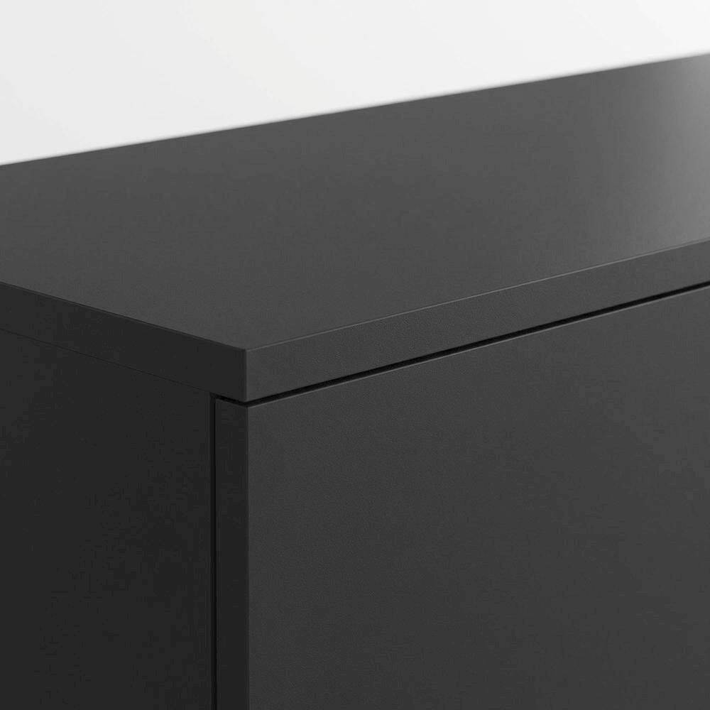 Alt View 4. FurniFact - Gray Floating TV Stand with Wall Mounting and Spacious Storage - Gray.