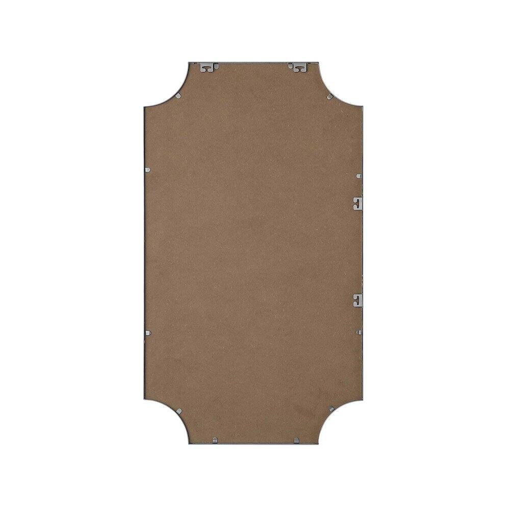 Angle. Elegant Kitchen and Bath - Notched Metal Mirror 24x42 inch in Silver - Silver.