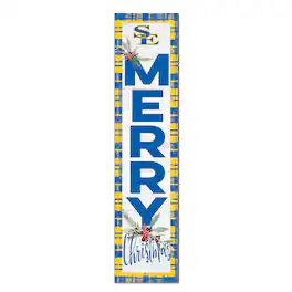 Jardine - Southeastern Oklahoma State Savage Storm 12'' x 48'' Outdoor Merry Christmas Leaner - White