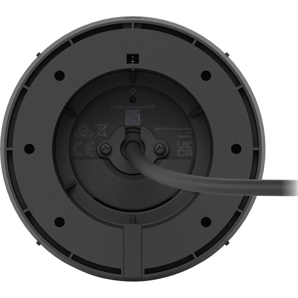 M/N: UVC-GS-Turret-Ultra-B  
IP66  
Ubiquiti Inc  
UK  
CA  

YYWWCXXXXXXXXX  
CE