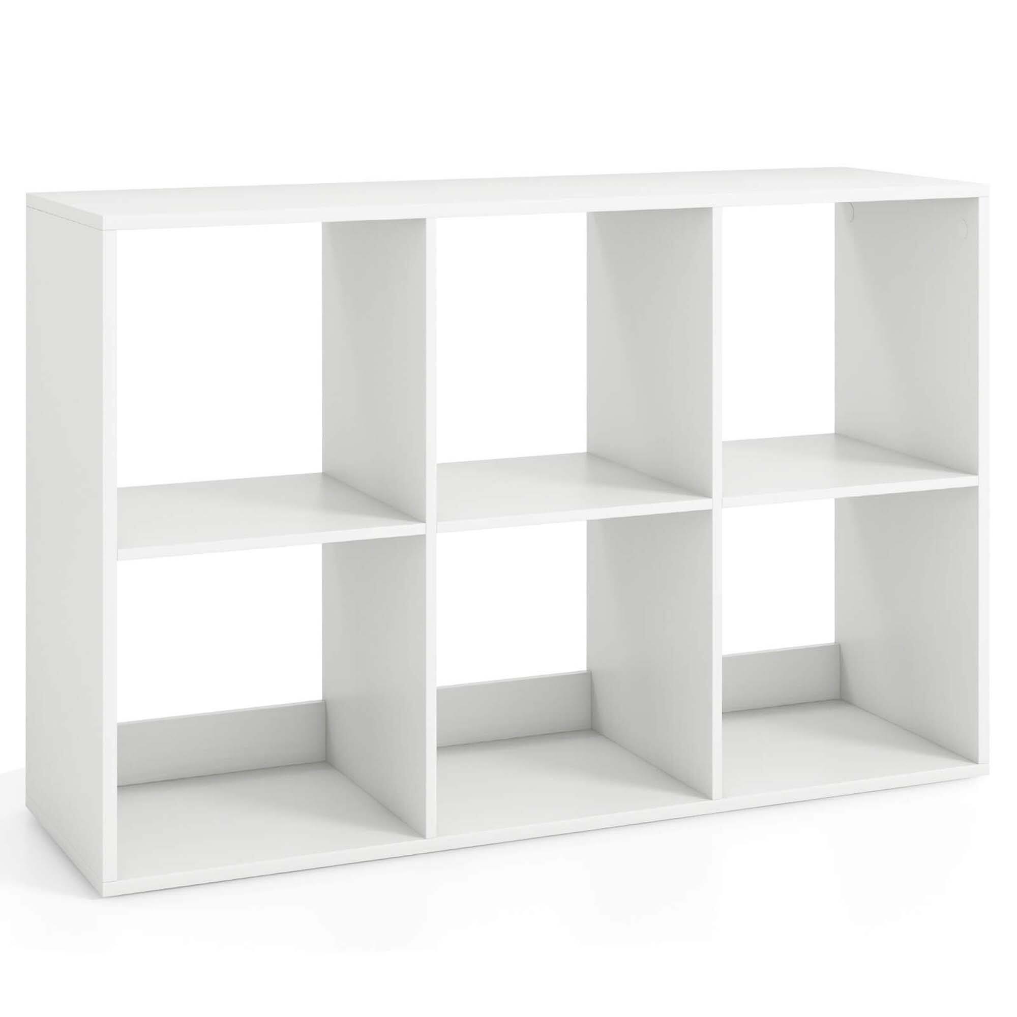 Alt View 9. Costway - Costway 6-Cube Open Bookshelf with Anti-tip Kits Home Modern Style Storage Shelf for Study - White.