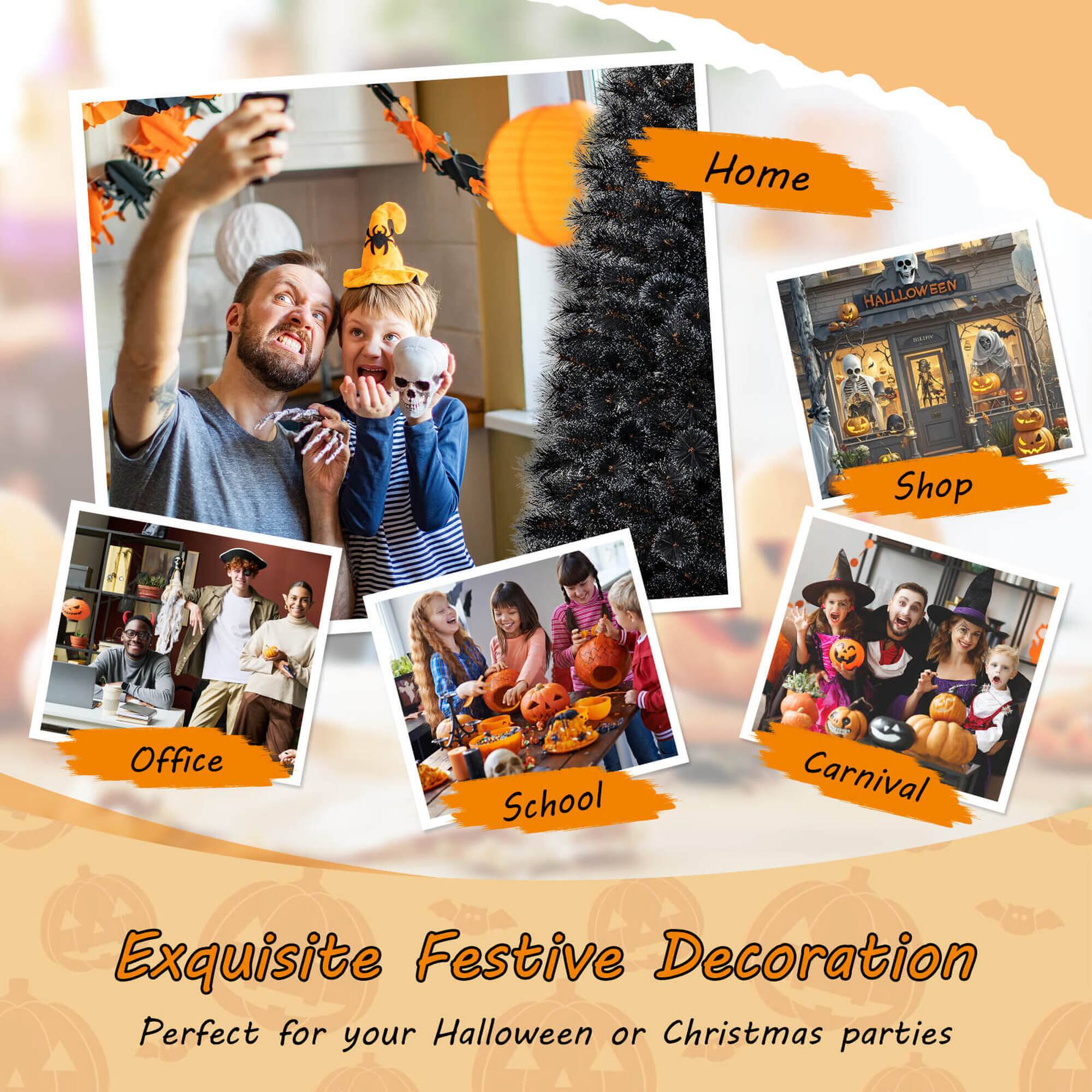 Home HALLLOWEEN FESTIVE Decoration Shop Office School Carnival Exquisite Festive Decoration Perfect for your Halloween or Christmas parties.