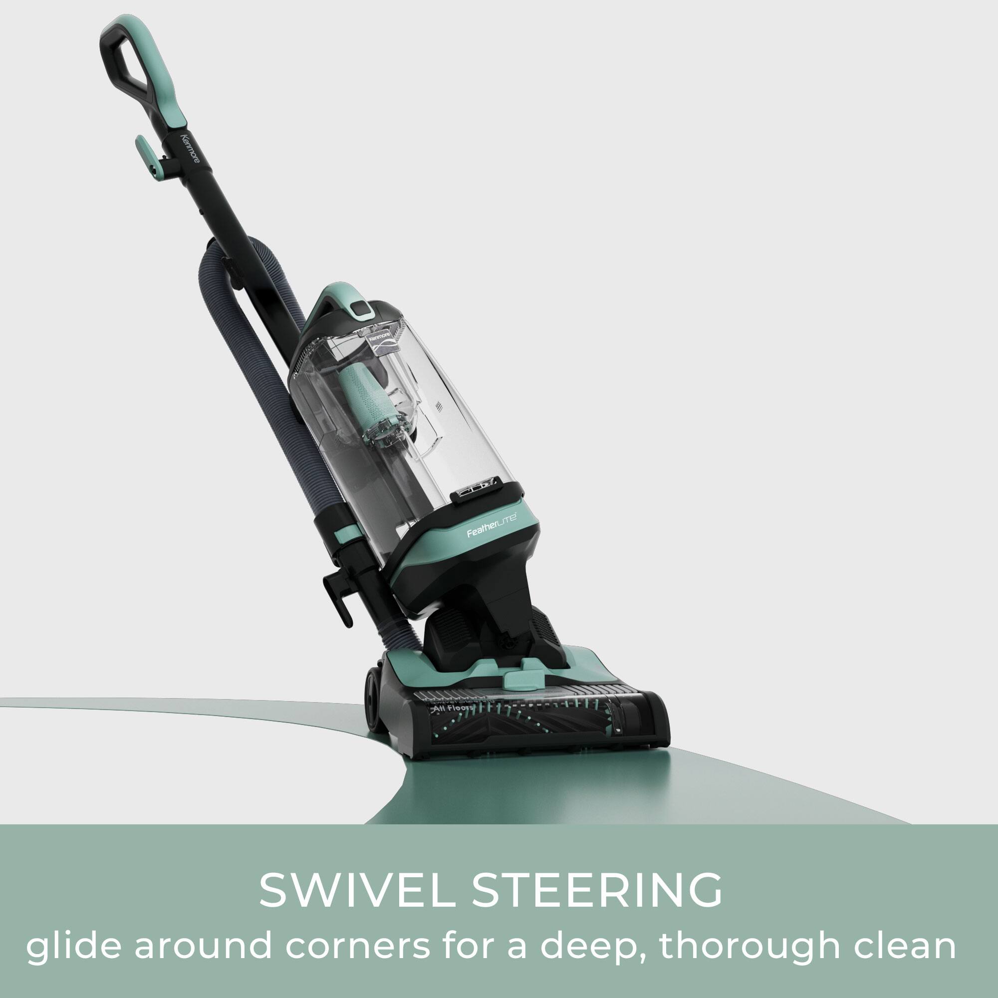 Kenmore  
- Featherlite  
MA Flogry  
SWIVEL STEERING  
glide around corners for a deep, thorough clean