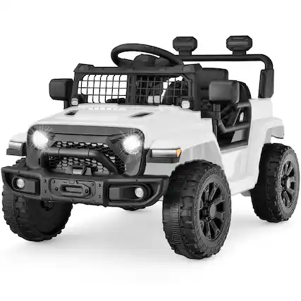 Front. Best Choice Products - Best Choice Products 6V Kids Ride-On Truck Car w/ Parent Remote Control, 4-Wheel Suspension, LED Lights - White - White.