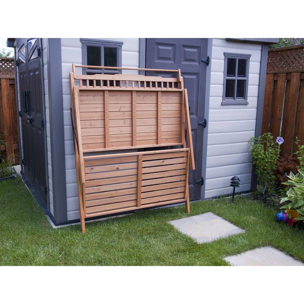 Back. Northbeam - Foldable Potting Bench - Brown.