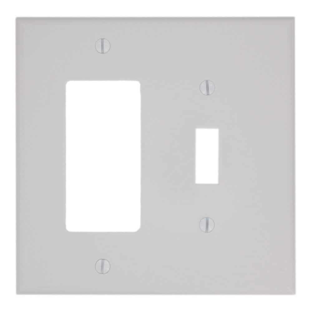 Leviton - Almond 2 gang Nylon Decorator/Toggle Wall Plate 1 pk - Light Almond price history on PriceWatchPro