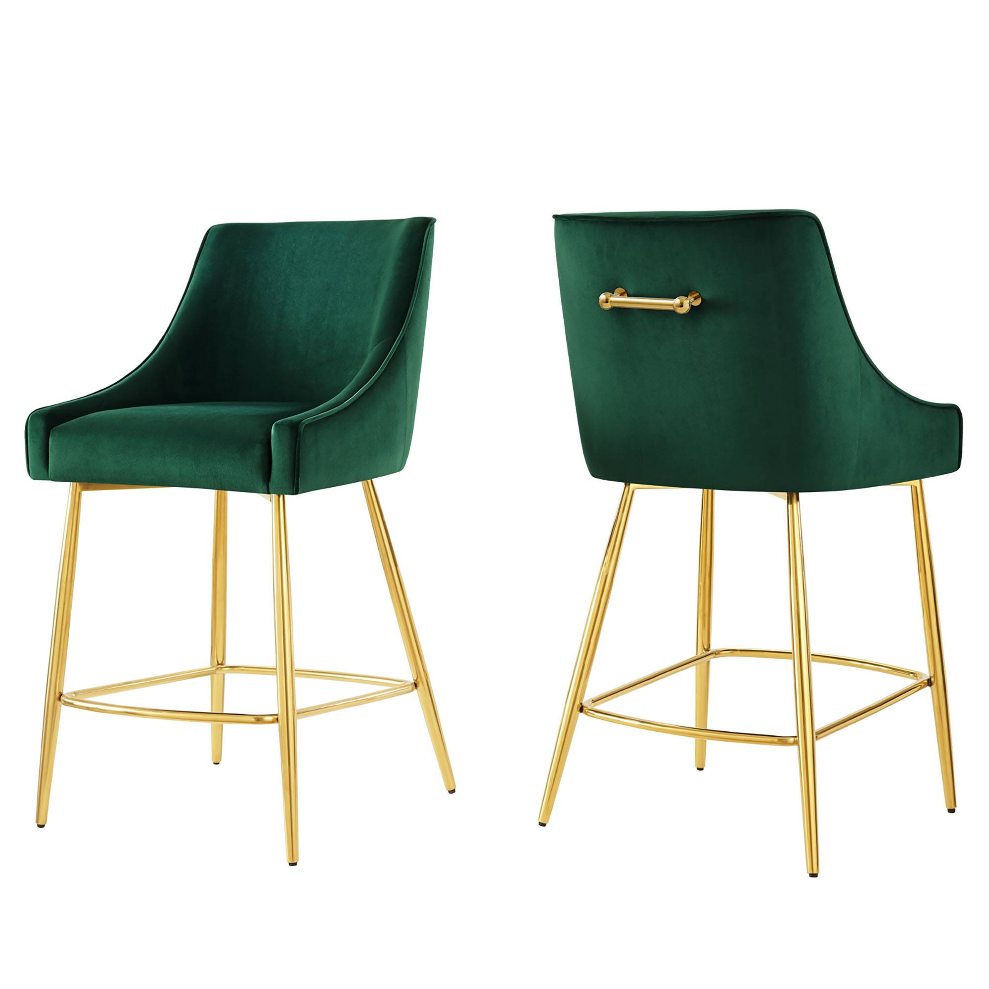 Angle. Modway - Discern Counter Stools Set of 2 by Modway - Green.