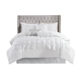 Gracie Mills - Shelby 7-Piece Padded Comforter Set - White