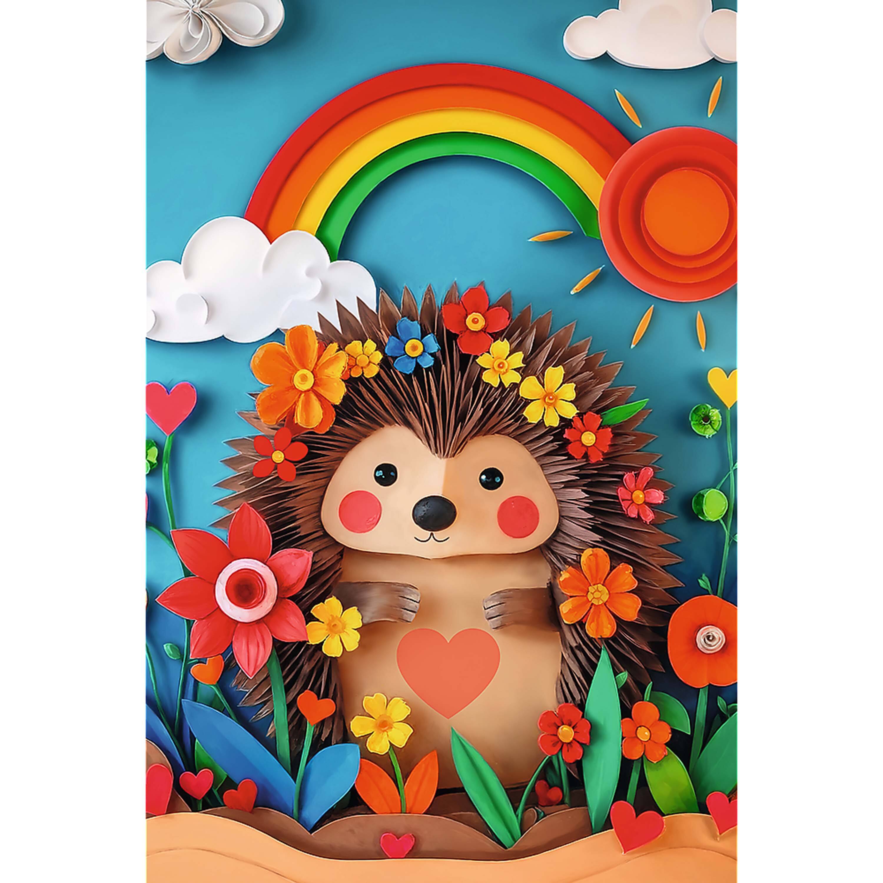 Alt View 1. Trefl - Trefl Kids 40th Anniversary Hedgehog 160 Piece Paper Art Puzzle.