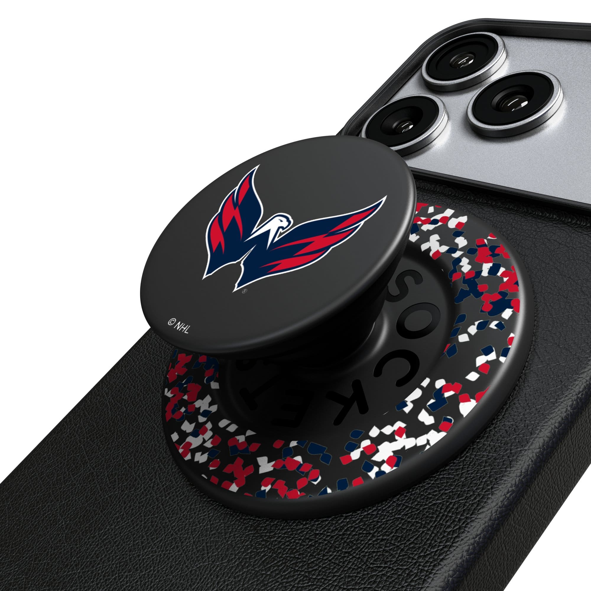 Keyscaper - Washington Capitals Confetti Magnetic Phone Grip & Stand - No Size - Black