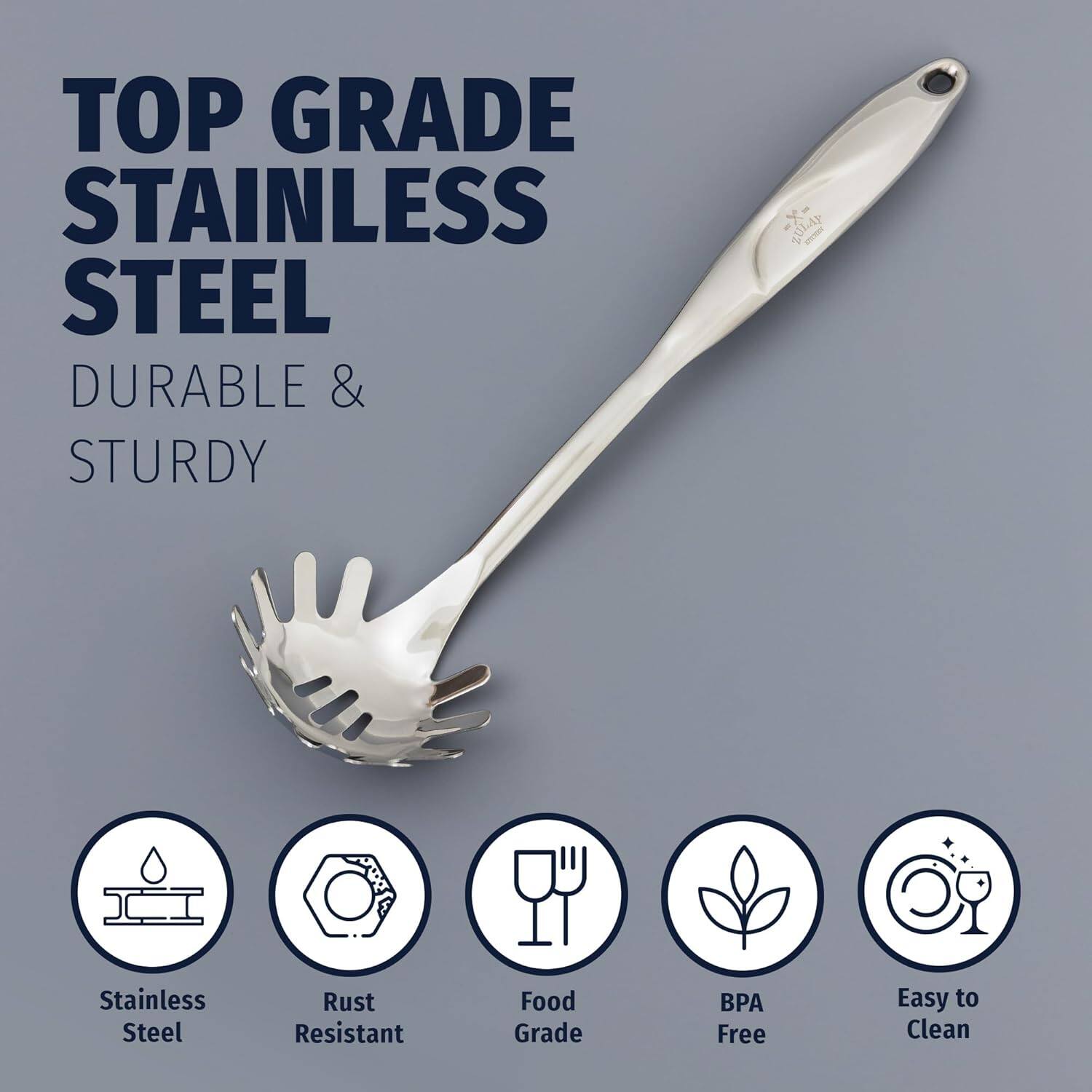 TOP GRADE STAINLESS STEEL  
DURABLE & STURDY  

- Stainless Steel  
- Rust Resistant  
- Food Grade  
- BPA Free  
- Easy to Clean