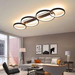 Morfone - Rectangular Recessed LED Ceiling Light Hallway Light - Black