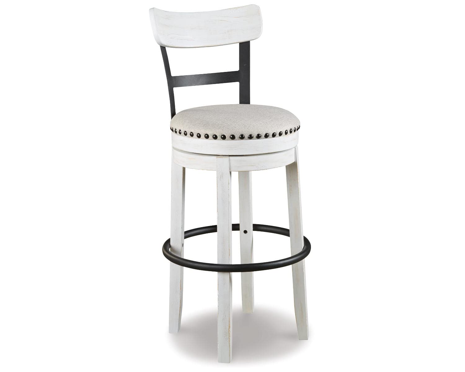 Whitewash Bar High Back