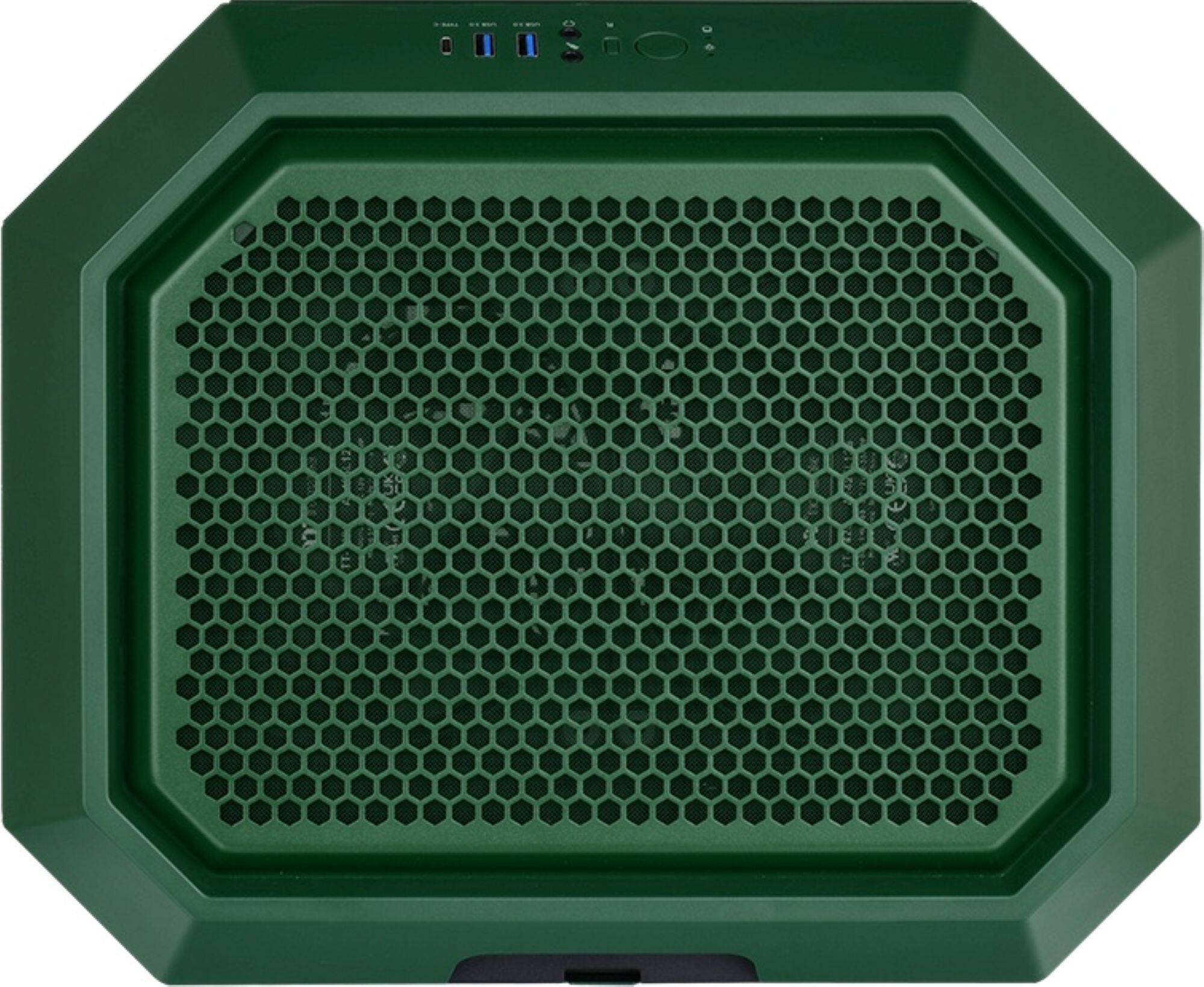 The text on the image reads "2 12 ueh B 2 5i S C I $ TT." However, this text does not seem to be related to the image of the green speaker. It is possible that the text is a part of the image's metadata or a description for the image.